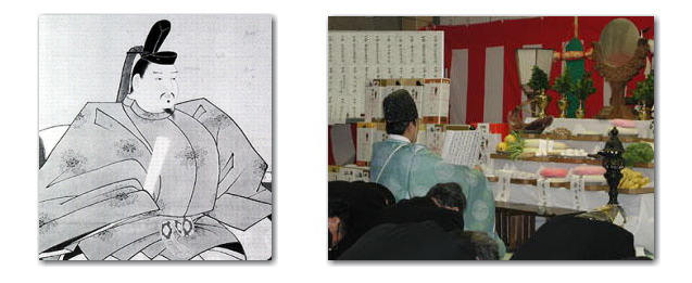 前田利長公の肖像と御印祭式典